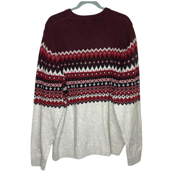 NWT Old Navy Sweater Mens XL Fair Isle Pullover Preppy Cozy Soft Holiday Nordic - Picture 2 of 11